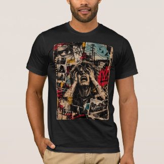 Overweldigend Grunge Collage Alternatieve Kunst T- T-shirt
