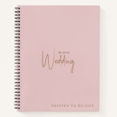 Overweldigende aangepaste bruiloft om checklist vo notitieboek (Voorkant)
