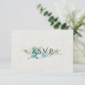 Overweldigende liefde - Succulent Bouquet Wedding  RSVP Kaartje (Staand voorkant)