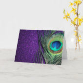 Overweldigende Paarse Pauw Kaart (Gele Bloem)