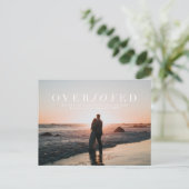 Overweldigende vakantie sparen het briefkaart van  (Staand voorkant)