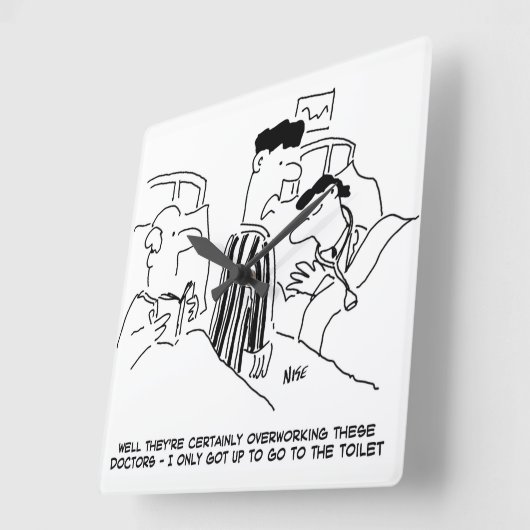 Overwerkte artsen vierkante klok (Hoek)