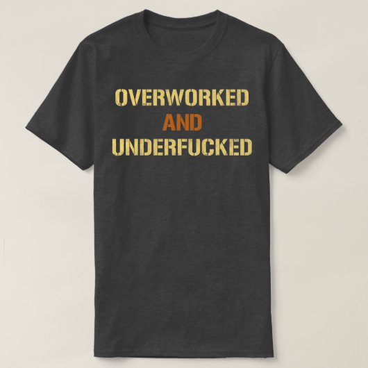 Overwerkte en ondermaatse  retro tekst t-shirt (Design voorkant)