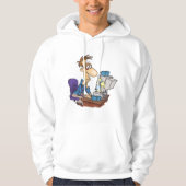 Overwerkte kantoormedewerker grappige vermoeide we hoodie (Voorkant)