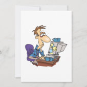 Overwerkte kantoormedewerker grappige vermoeide we kaart (Voorkant)