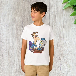 Overwerkte kantoormedewerker grappige vermoeide we t-shirt
