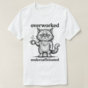 Overwerkte Kat Grappig T-shirt