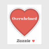 Overwhelmed Hart Sticker - Herkenbare Mood Sticker (Vel)