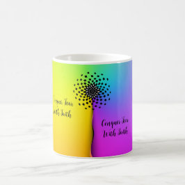 Overwin angst met geloof koffiemok