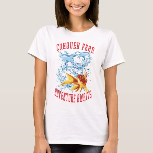 Overwin angst vrouwen wit t-shirt (Voorkant)