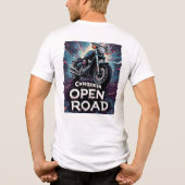 🔥 Overwin de Open Weg Biker Art Stijl Tri-Blend Shirt (Achterkant)