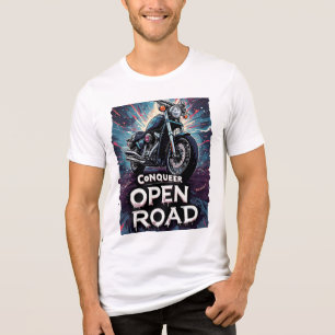 🔥 Overwin de Open Weg Biker Art Stijl Tri-Blend Shirt