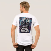 🔥 Overwin de Open Weg Biker Art Stijl Tri-Blend Shirt (Achterkant volledig)
