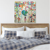 Overwinnen Chaos Liefde Abstract Canvas Print (Insitu (Slaapkamer))