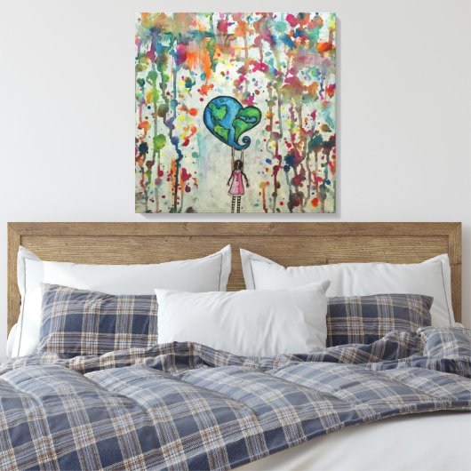 Overwinnen Chaos Liefde Abstract Canvas Print (Insitu (Slaapkamer))