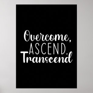 Overwinnen en Ascend - Gym, Hustle, Succes Poster