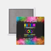 "Overwinnen van barrières" vierkante magneet (Voorkant / Achterkant)