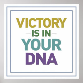 Overwinnend Is In Jouw DNA Christelijke Spreuk Poster