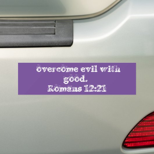 "Overwinning boze met goede" Inspirerend robobbel Bumpersticker (Op auto)