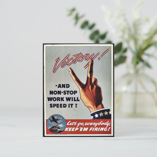 Overwinning Briefkaart (Staand voorkant)