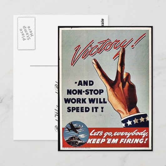 Overwinning Briefkaart (Voorkant / Achterkant)