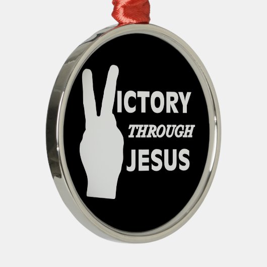 Overwinning door Jezus Metalen Ornament (Rechts)