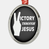 Overwinning door Jezus Metalen Ornament (Links)