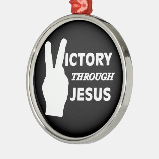 Overwinning door Jezus Metalen Ornament (Links)