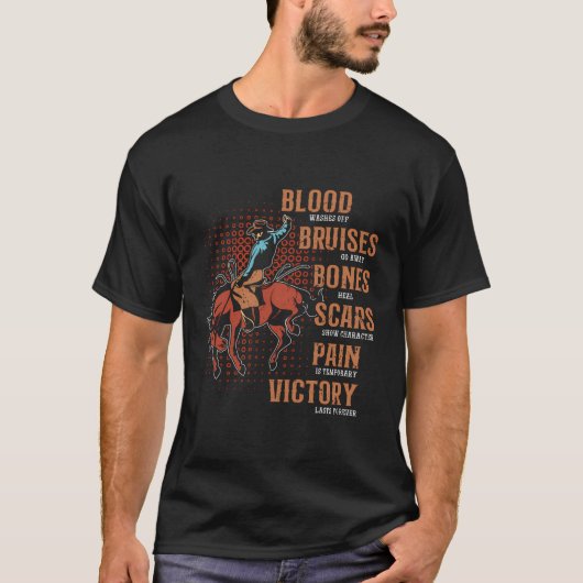 Overwinning duurt eeuwig Cowboy Rodeo T-shirt (Voorkant)