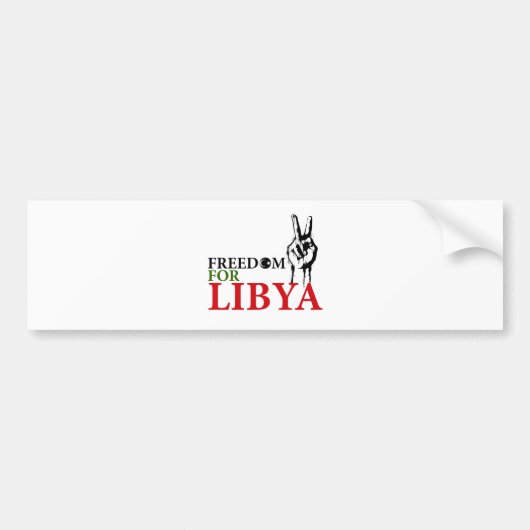 Overwinning en vrijheid in Libië Bumpersticker (Voorkant)