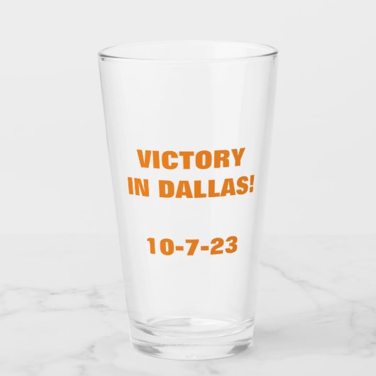 OVERWINNING IN DALLAS Glass Cup Glas (Voorkant)