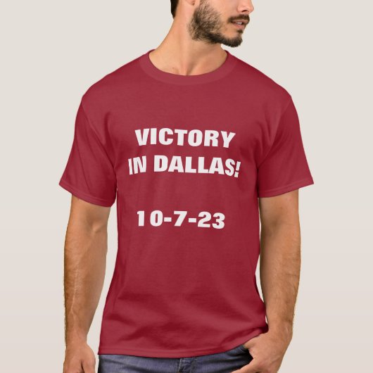 OVERWINNING IN DALLAS ROOD T-shirt (Voorkant)