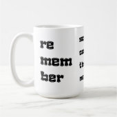 Overwinning in de laatste hoek, nooit opgeven bela koffiemok (Links)