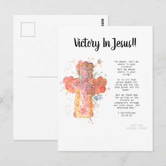 Overwinning in Jezus Briefkaart (Voorkant / Achterkant)