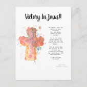Overwinning in Jezus Briefkaart (Voorkant)