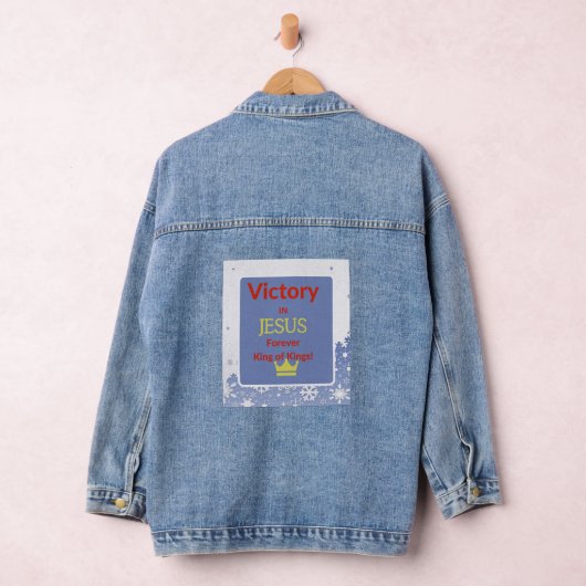 Overwinning in jezus denim jas denim jacket (Hangar)