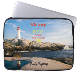 Overwinning in Jezus Laptop Sleeve