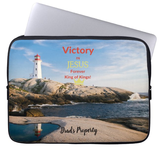 Overwinning in Jezus Laptop Sleeve (Voorkant)