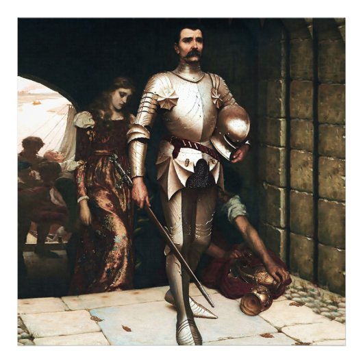 “Overwinning” Middeleeuwse Schilderij door Edmund  Foto Afdruk (Voorkant)