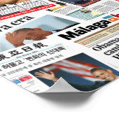 Overwinning Obama rond het Poster van de wereld (Hoek)