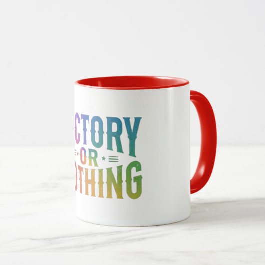 Overwinning of niets mok (Voorkant rechts)