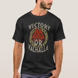 Overwinning Of Valhalla Rune Cirkel Valknut Viking T-shirt