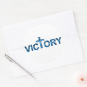 Overwinning Ombre bleu. Ronde Sticker (Envelop)