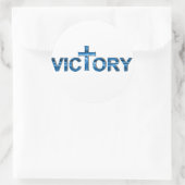 Overwinning Ombre bleu. Ronde Sticker (Tas)