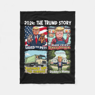 Overwinning Trump 2024 Grootste Comebyck inaugurat Fleece Deken