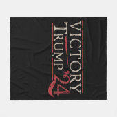 Overwinning Trump 24 Republikeinse President 47 VS Fleece Deken (Voorkant (Horizontaal))