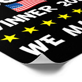 Overwinning Trump President Verkiezing Viering Poster (Hoek)