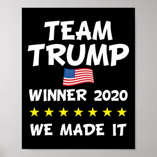 Overwinning Trump President Verkiezing Viering Poster (Voorkant)