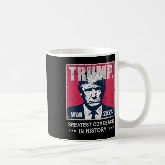 Overwinning Trump We Won Grootste Comeback Vieren  Koffiemok (Rechts)