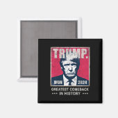 Overwinning Trump We Won Grootste Comebyck Feest 2 Magneet (Voorkant / Achterkant)